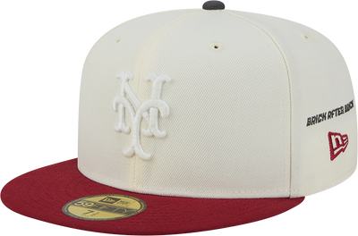 Nigel Sylvester x Rushmore New York Mets 40th Anniversary Chrome White/Brick Red 59Fifty New Era