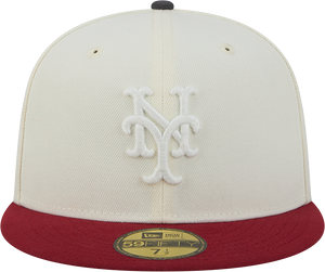 Nigel Sylvester x Rushmore New York Mets 40th Anniversary Chrome White/Brick Red 59Fifty New Era