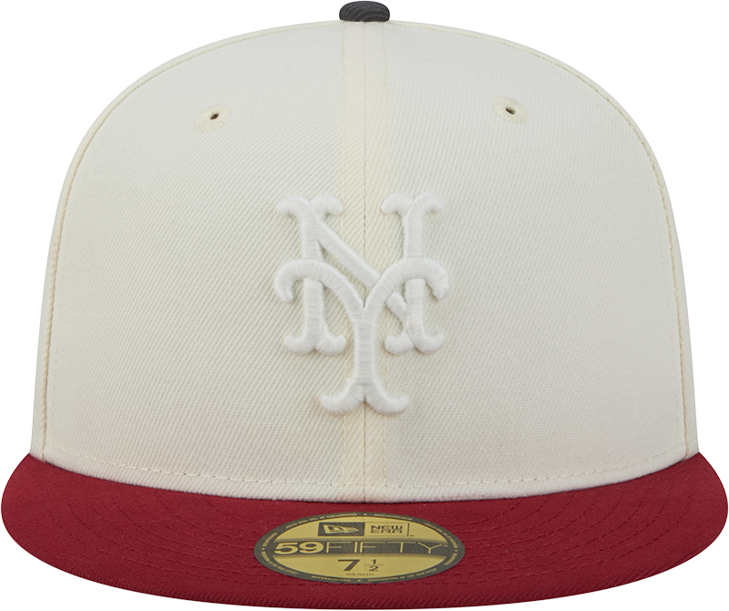 Nigel Sylvester x Rushmore New York Mets 40th Anniversary Chrome White/Brick Red 59Fifty New Era