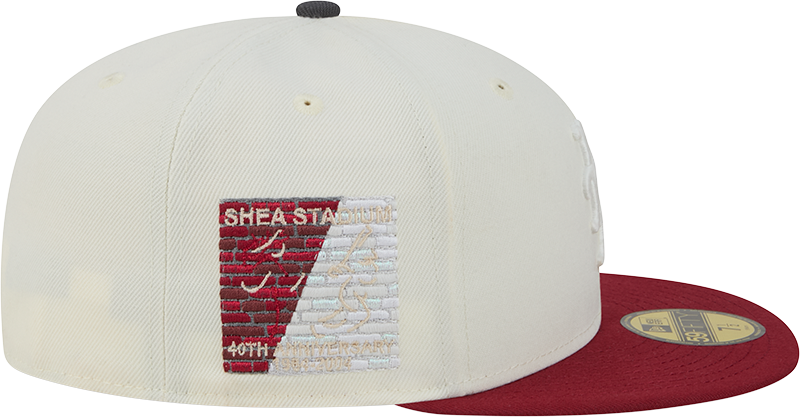 Nigel Sylvester x Rushmore New York Mets 40th Anniversary Chrome White/Brick Red 59Fifty New Era